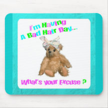 Bad Hair Day Teddy Mousepad