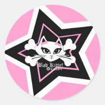 Bad Kitty Little Pink Stickerz