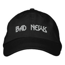 BAD NEWS logo hat Embroidered Baseball Cap