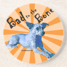 Bad To The Bone Chihuahua Beverage Coasters