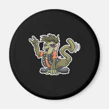 bad to the bone monkey fridge magnet