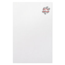 Bad to the Bone (paw print) Stationery Paper