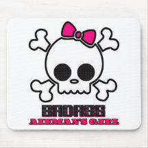 Badass Airman's Girl Mouse Pad