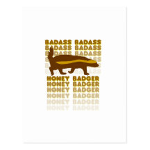 Badass Honey Badger Post Cards