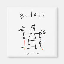 Badass Snake Guy Refrigerator Magnets