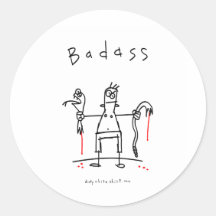 Badass Snake Guy Stickers