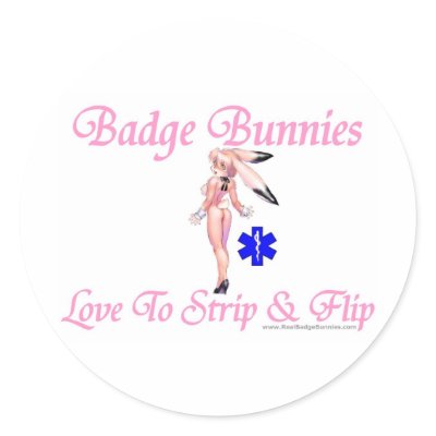 Badge Bunnies Strip and Flip Stickers by RealSlogans