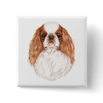 Badge: ENglish toy ( king charles) spaniel Buttons