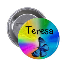 badge nominatif de papillon