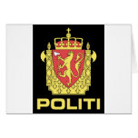 Badge the Norwegian Police Service, Norway Greeting Card