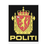Badge the Norwegian Police Service, Norway Post Cards