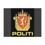 Badge the Norwegian Police Service, Norway Postcards
