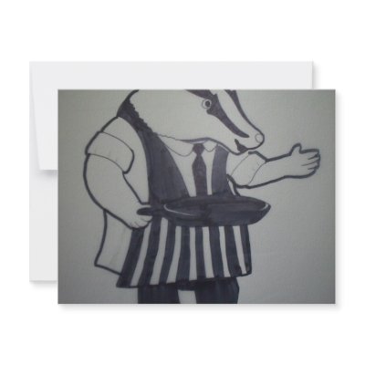 Badger from Wind in the Willows Personalized Announcement by Rogertheartist