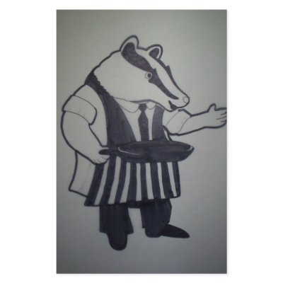 Badger from Wind in the Willows Custom Stationery by Rogertheartist