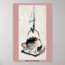 Badger tea kettle Ukiyoe Posters