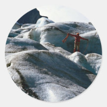 Badlands, near Belfountain, Ontario, Canada Round Stickers