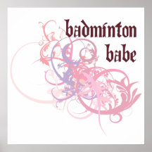 Badminton Babe Poster
