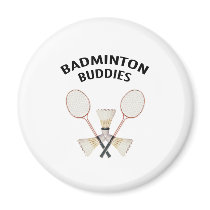 Badminton Buddies Refrigerator Magnet