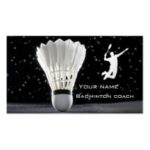 Badminton business card