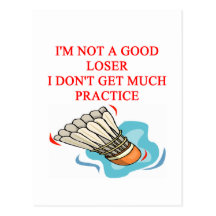 BADMINTON CARTE POSTALE
