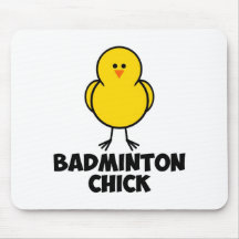 Badminton Chick Mouse Pad