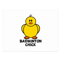 Badminton Chick Post Card