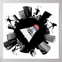 Badminton City Posters