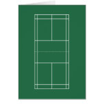Badminton Court Folding Card