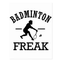 Badminton Freak Post Cards