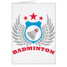 badminton grußkarte