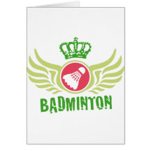 badminton grußkarten
