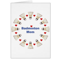 Badminton Mom Hearts Cards