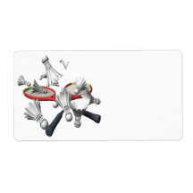 Badminton Personalized Shipping Label