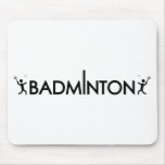 badminton player text icon mouse pads