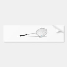Badminton Racket and Birdie Bumper Sticker
