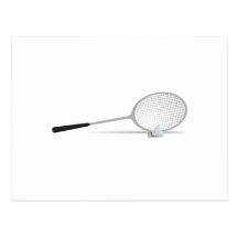 Badminton Racket and Shuttlecock Postcard