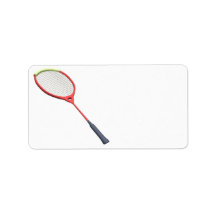 Badminton Racquet Personalized Address Labels