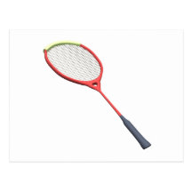 Badminton Racquet Post Card