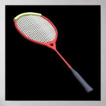 Badminton Racquet Poster