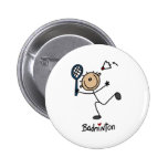 Badminton Stick Figure Pin