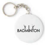 badminton text icon key chain