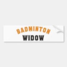 Badminton Widow Auto Aufkleber