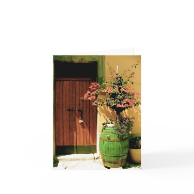 Badolato Bougainvillea Blank Notecard by michfab