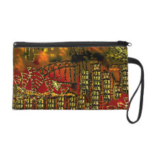 Bag | Blazing City Sydney | Beaded Art Print Wristlets