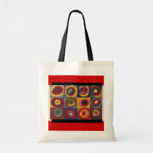 Bag-Classic Art-Kandinsky-Concentric Circles & Sq