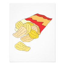 bag of potato chips custom invitation