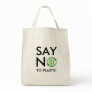 Bag: Say NO to plastic - recycling symbol
