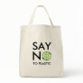 Bag: Say NO to plastic - recycling symbol