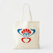 Bag With Slovenian Carnation And Heart Motif