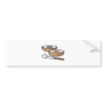 bagel and cream cheese bumper stickers